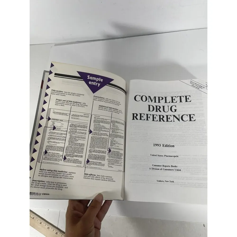 Complete Drug Reference Hardcover United States Pharmacopeia‎ Book 1993 Edition